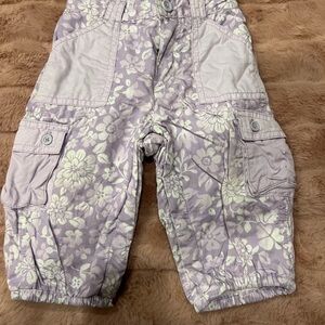 GAP Kids Floral Lavender Cargo Pants